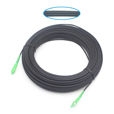 Outdoor 2*5,0mm FTTH SC APC Flach-Drop-Patchkabel Singlemode mit schwarzem Mantel