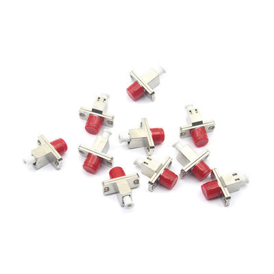 FTTH Equipment Metal Case LC UPC to FC UPC Fiber Optic Simplex Adapter with Flange