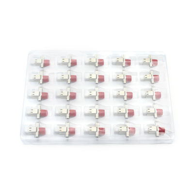 FTTH Equipment Metal Case LC UPC to FC UPC Fiber Optic Simplex Adapter with Flange