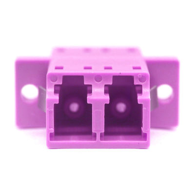 OM4 Apc Fiber Connector Multimode Duplex Adapter Network With Flange