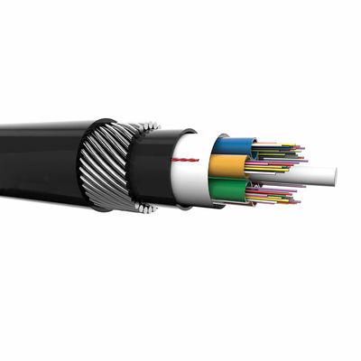Waterproof Fiber Optic Cable 8 Cores Single Mode Crush Resistant