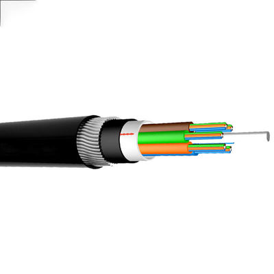 Waterproof Fiber Optic Cable 8 Cores Single Mode Crush Resistant