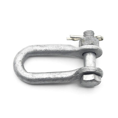 Costomized Size U Type Shackle Hot Dip Galvanized Silver For Overhead Line Hardware