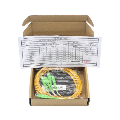 Customized Fiber Optic Plc Splitter 1*4 1*8 1*16 1*32 1*64 PVC