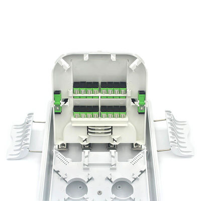 16 Cores ABS Ftth Fiber Termination Box With 2x1:8 Tube Splitter Waterproof