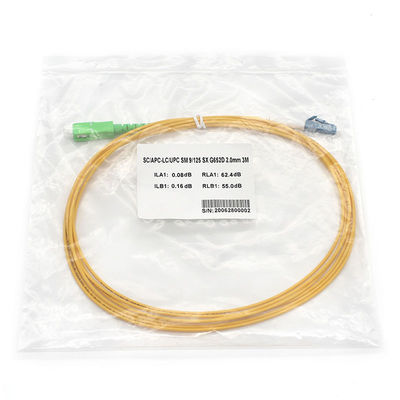 Simplex 9/125µM St Fiber Patch Cable SC APC To LC UPC SM Fiber Broad Band Network