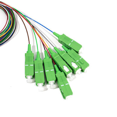 Fiber Optic 1X8 Mini PLC splitter SC APC Connector 0.9mm, 1M