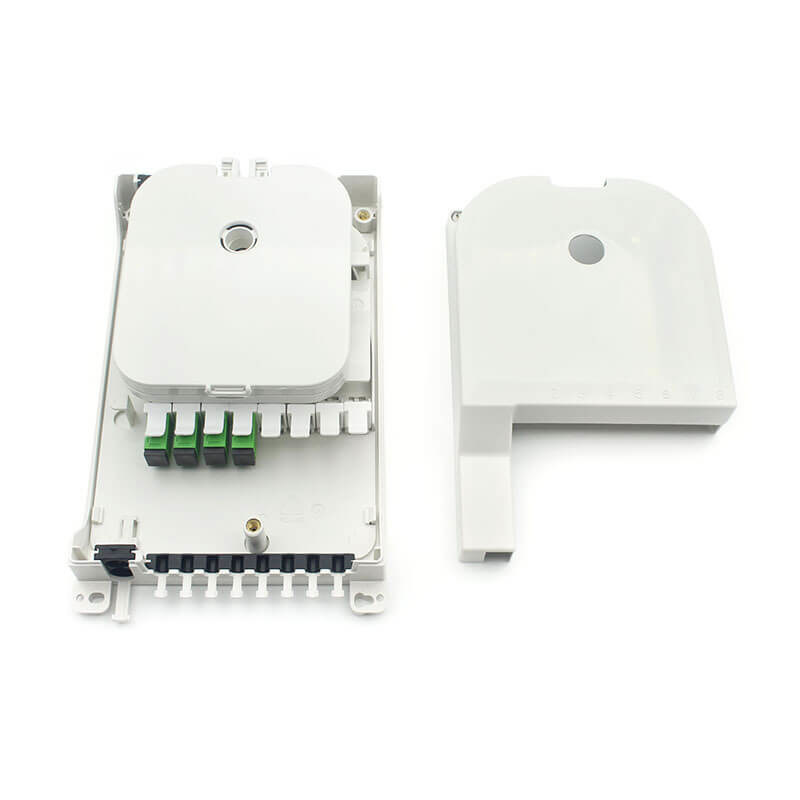 8 Core White SC Fiber Optic Distribution Box for High-Density Data Centers