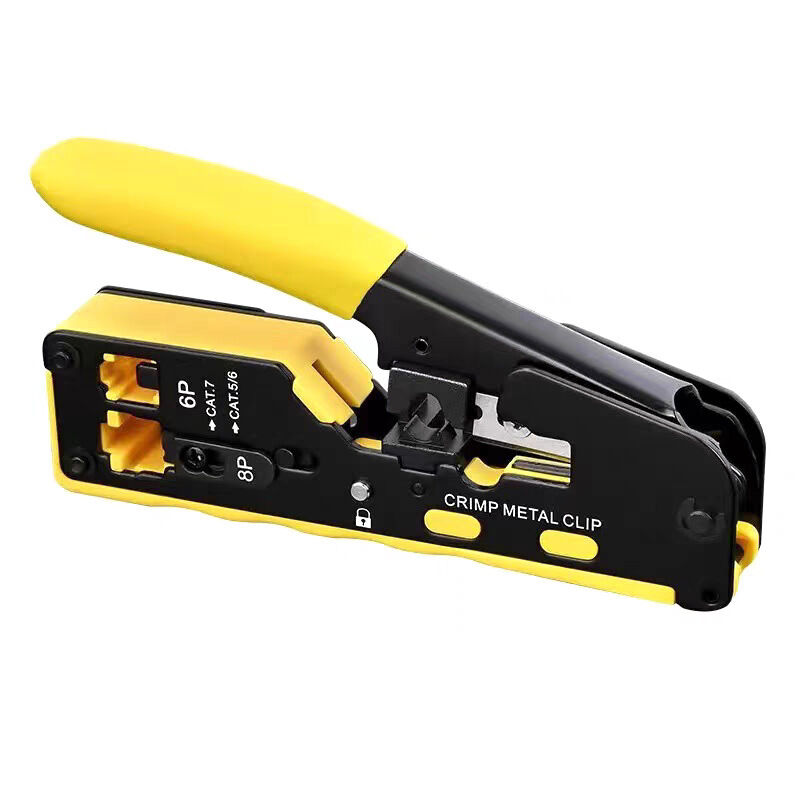 Multi-function High-carbon steel Crimping Tool for Cat.5 Cat.6 Cat.7 Network Cables with RJ11 RJ12 RJ45 Connectors