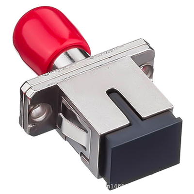 Niedriger Einsetzverlust SC UPC zu ST UPC Simplex-Optischer Adapter in Metallgehäuse mit Flansche