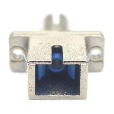 Niedriger Einsetzverlust SC UPC zu ST UPC Simplex-Optischer Adapter in Metallgehäuse mit Flansche