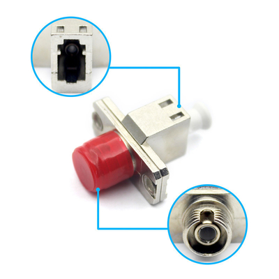 FTTH-Ausrüstung Metallgehäuse LC UPC zu FC UPC Faseroptik-Simplexadapter mit Flansche