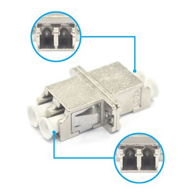 Metallgehäuse Faser DX LC UPC Duplex sm Adapter mit Flansche Niedriger Einsetzverlust von 0,2 dB