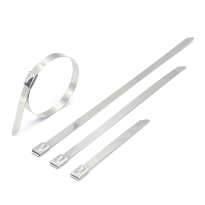 Metallische selbstverriegelnde Reißverschlüsse 100 Stück/Tasche Edelstahlkabelverschlüsse 304/316/201 Band