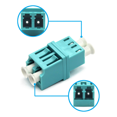 niedriger LC-Typ PC OM3 Multimode-Duplex-Faseroptikadapter für Lastprüfung ≥ 70 N Einsetzverlust 0,2 dB