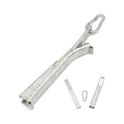 FTTH Telecom Outdoor Stahl Drop Kabel Spannung Klemme 165 * 15 * 30mm und 57g für den Außenbereich