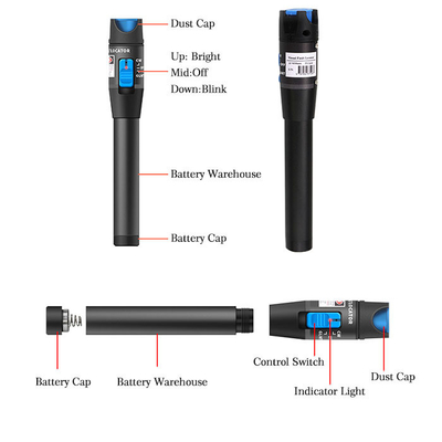 VFL-optisches Rotlichtlaser Rotationsstift Glasfaser-Visueller Fehlerlocker AA * 2 Stromversorgung