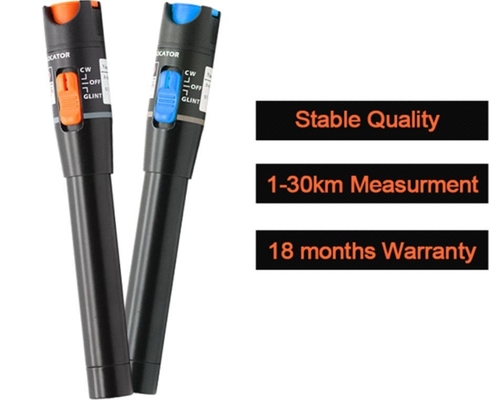 Glasfaser-Rotlicht-Stift 10mw Visueller Fehlerlocker 50 km VFL 30 KM Zeit 1 Jahr 1 Zeit