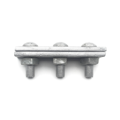 250daN MBL Galvanisiertes Stahl-Überleitungskabel Gerade 3 Löcher Winkel 1/2 &quot;Guy Klammer