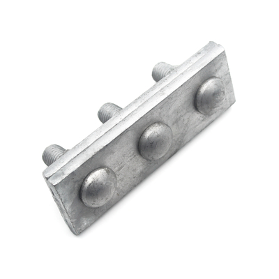 250daN MBL Galvanisiertes Stahl-Überleitungskabel Gerade 3 Löcher Winkel 1/2 &quot;Guy Klammer