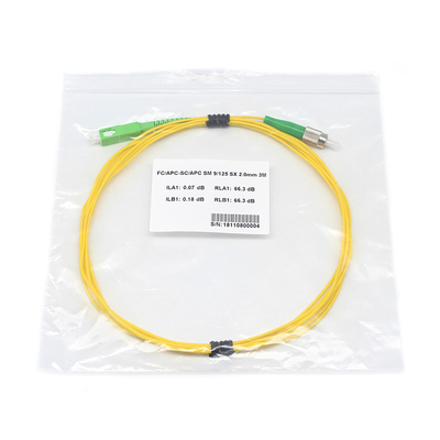 FC APC zu SC APC Glasfaserpatch Cord SX SM G657a2 2.0MM