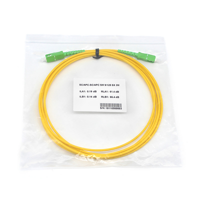 2.0mm 3,0mm Simplex Glasfaser Patch Cord SC APC zu SC APC SM