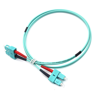 LSZH Duplex-Optische Fiber Patch Cord SC PC zu SC PC OM3 Multimode