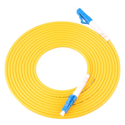 G657A2 LC zu LC Simplex Glasfaserkabel mit 2,0 mm gelbem PVC-Jackett