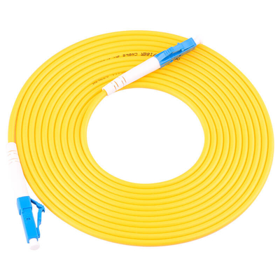G657A2 LC zu LC Simplex Glasfaserkabel mit 2,0 mm gelbem PVC-Jackett