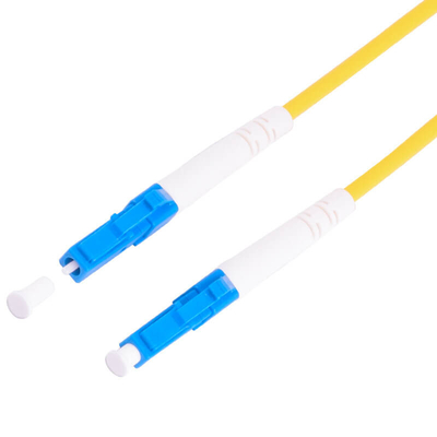 G657A2 LC zu LC Simplex Glasfaserkabel mit 2,0 mm gelbem PVC-Jackett