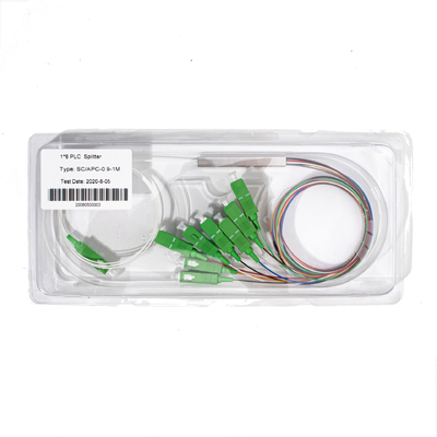 Glasfaser 1X8 Mini-PLC-Splitter SC APC-Anschluss 0,9mm, 1M