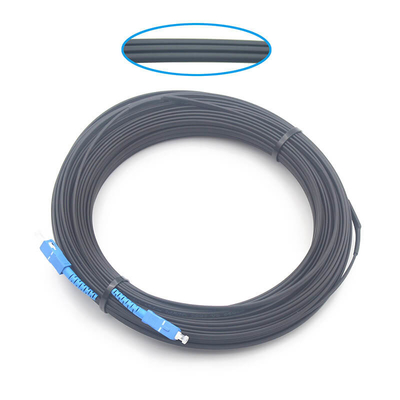 2.0*5.0mm 1FO SC UPC bis SC UPC FTTH Flat Drop Patch Cord G675A1 mit schwarzer Jacke