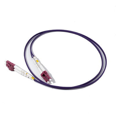 Lila LC UPC zu LC UPC Duplex Patchkabel Lichtwellenleiter MM, OM4, 3,0mm