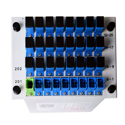 1:32 1,5m Glasfaser-PLC-Splitter SC UPC Kassetten-Typ in EPON-, BPON- und GPON-Netzwerken