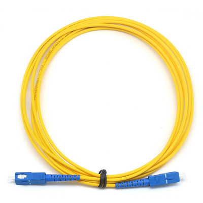 Einfache Faseroptik-Patch-Schnur SC UPC zu SC UPC SM PVC für Innenräume