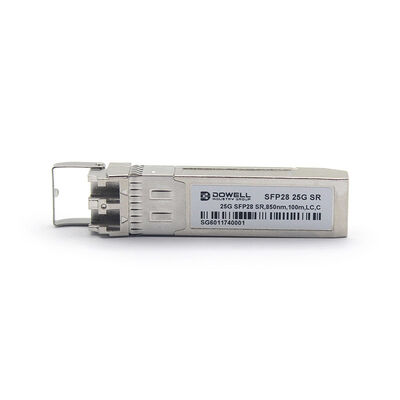 25G SR 850nm 100m SFP28 optisches Transceiver-Modul 25,78 Gbit/s Bitrate für Rechenzentrums-Netzwerke