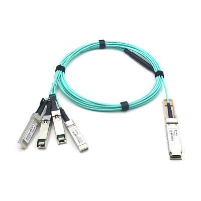 1~70m OM3 100G QSFP28 bis 4×25G SFP28 AOC Aktives optisches Breakoutkabel