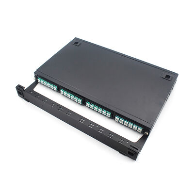 19 Zoll Rack montiert 1U Höhe MPO-LC 96 Fasern Faser Patch Panel für Hochdichte Rechenzentren