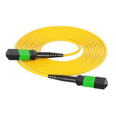 5G Telekommunikation ≤0,5dB 8/12/24 Fasern Singlemode MPO zu MPO Glasfaser-Patchkabel